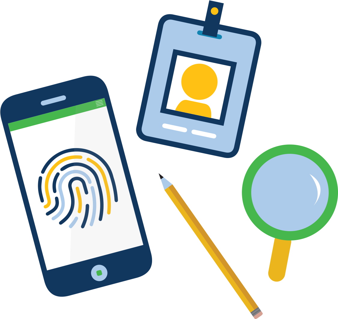 Digital Identity Verification Concept PNG with transparent background