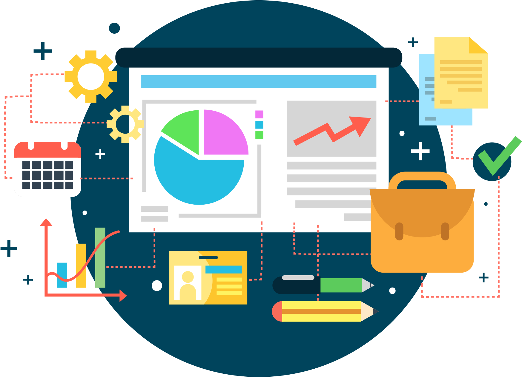 Digital Marketing Analysis Vector PNG with transparent background