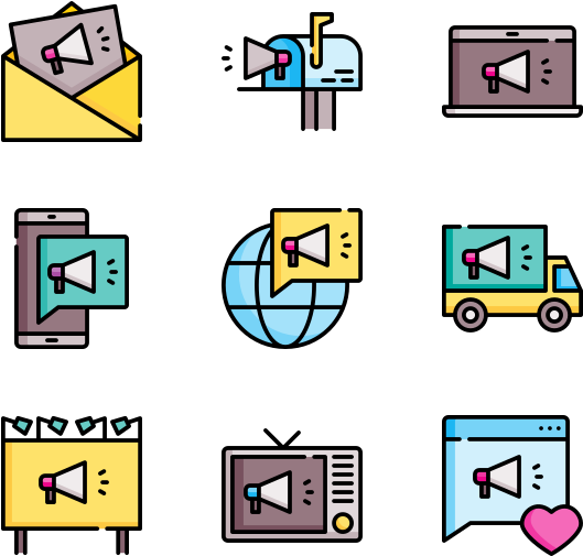 Digital Marketing Channels Icons