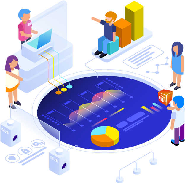 Digital Marketing Data Analysis Illustration