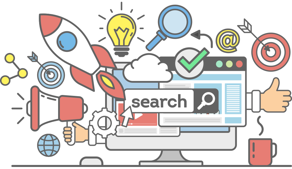 Digital Marketing S E O Concept PNG with transparent background