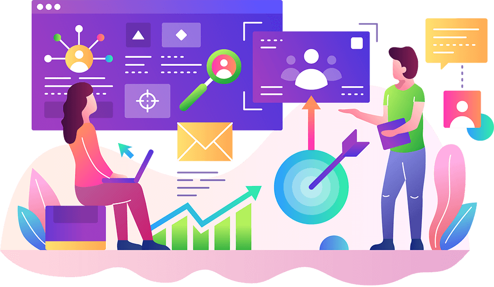Digital Marketing Strategy Illustration PNG with transparent background