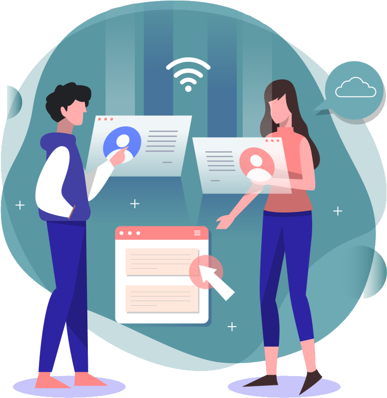 Digital Marketing Team Analysis PNG with transparent background