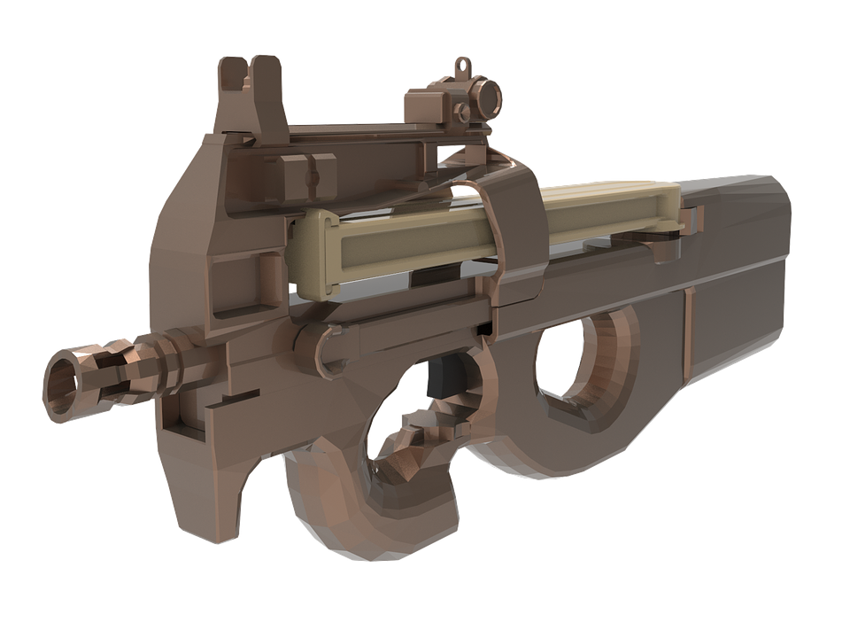Digital Model Handgun PNG with transparent background