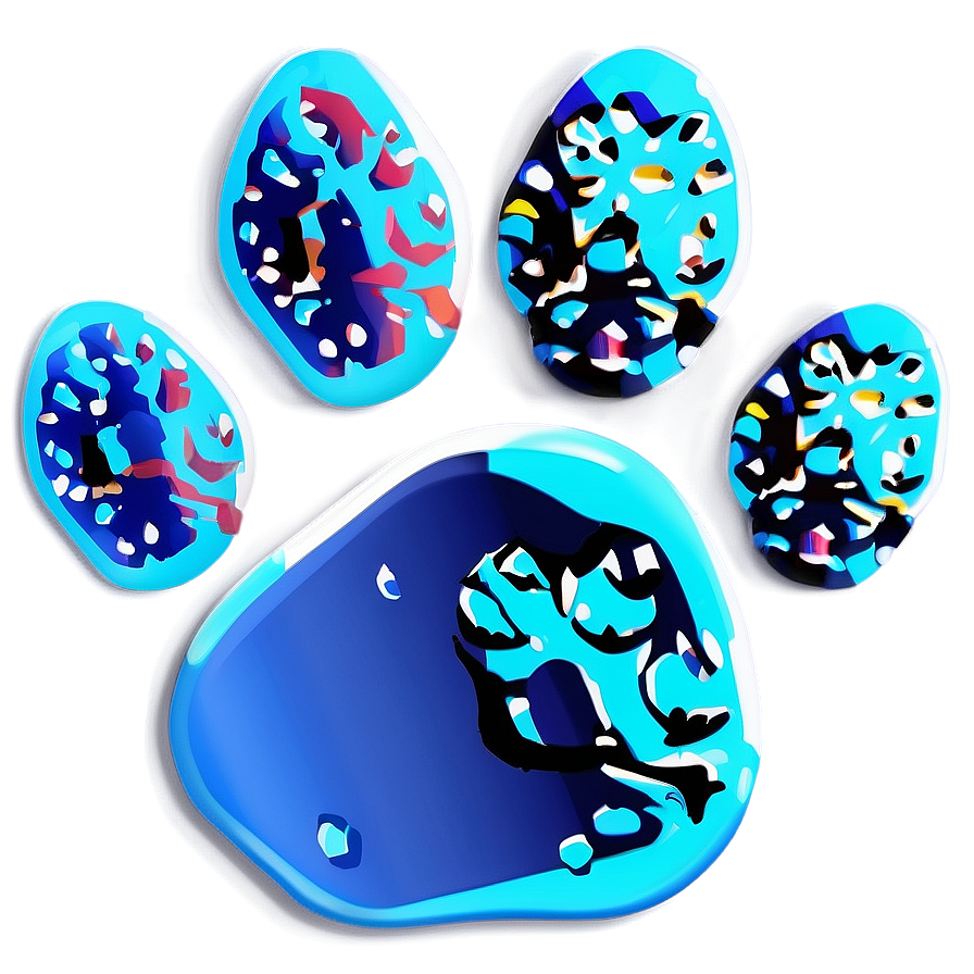 Digital Paw Print PNG 34 PNG with transparent background