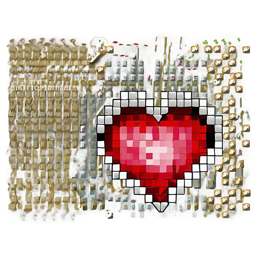 Digital Pixel Heart Png Yvy