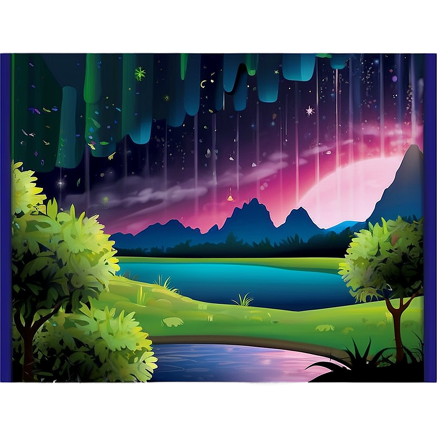 Digital Pop Landscape Scene Png 06242024