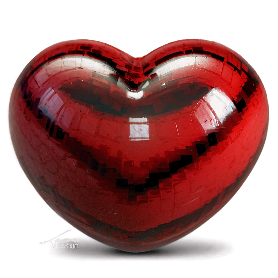 Digital Red Heart Emoji Png 06262024