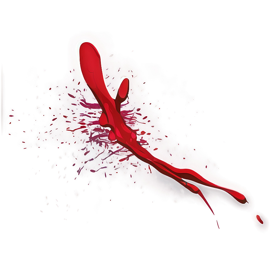 Digital Red Splatter Artwork Png Gil