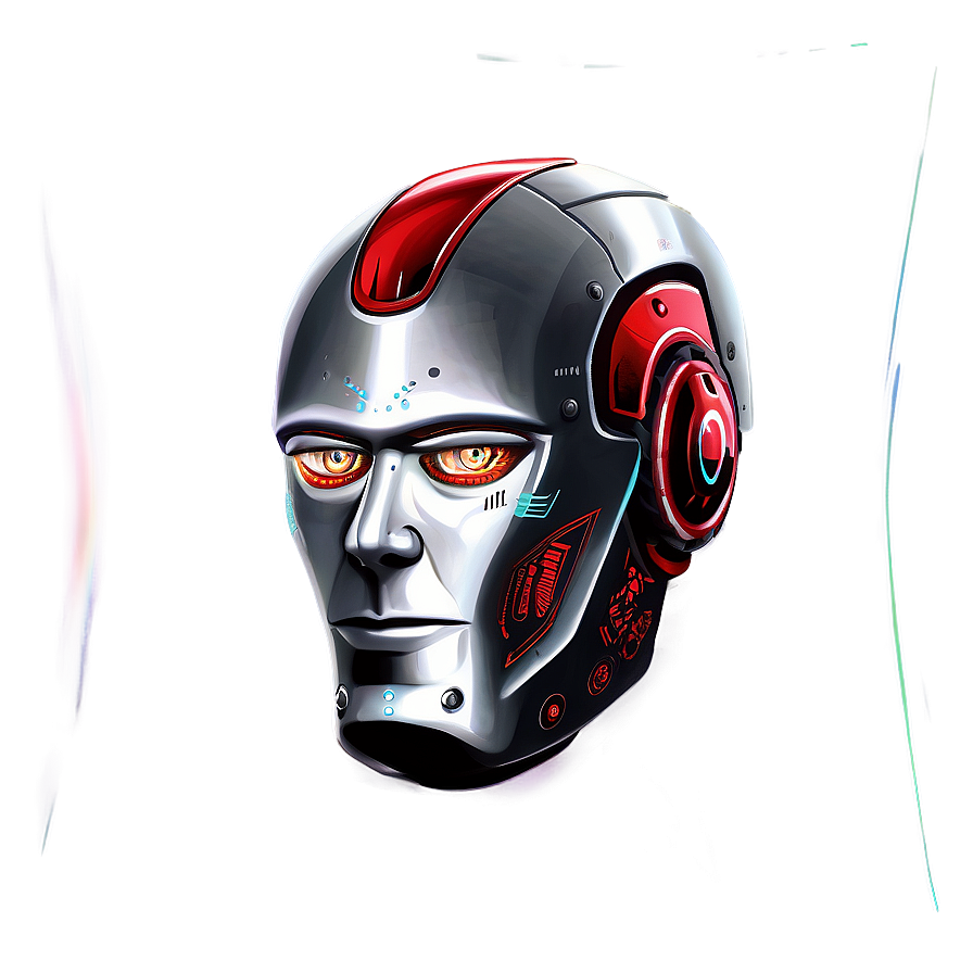 Digital Robot Head Drawing Png 06212024