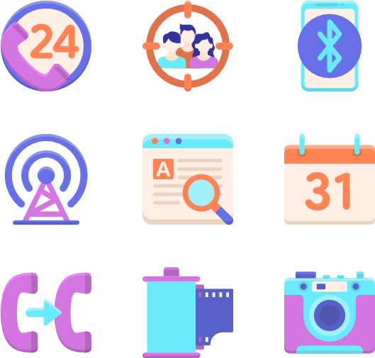 Digital Service Icons Set