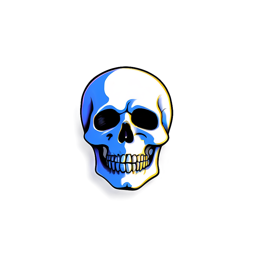 Digital Skull Drawing Png B