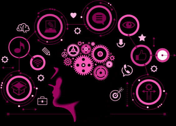 Digital Thought Process Concept PNG image with a transparent background, free high-resolution download