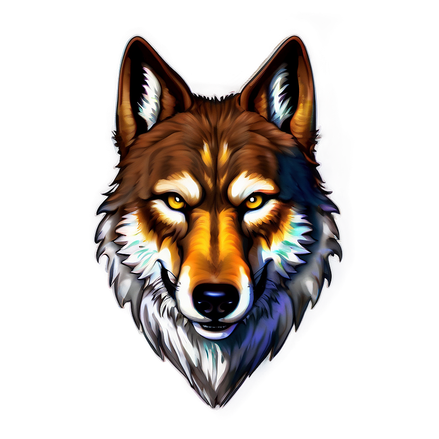 Digital Wolf Head Render Png 06122024