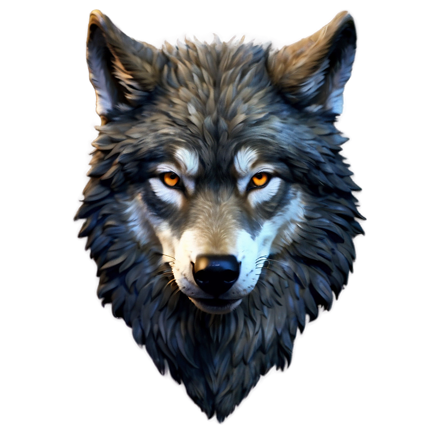 Digital Wolf Head Render Png Dsi68