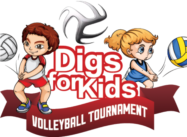 Digsfor Kids Volleyball Tournament Logo