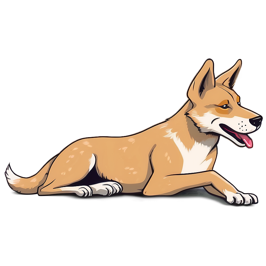 Dingo Eating Illustration Png Hxx10