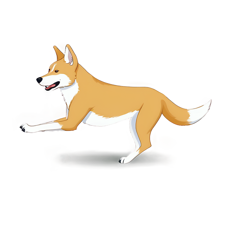 Dingo Running Illustration Png 06202024