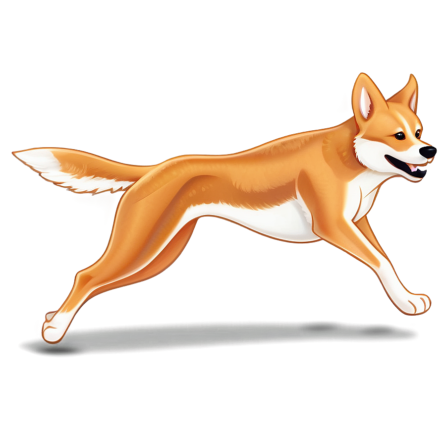 Dingo Running Illustration Png 34