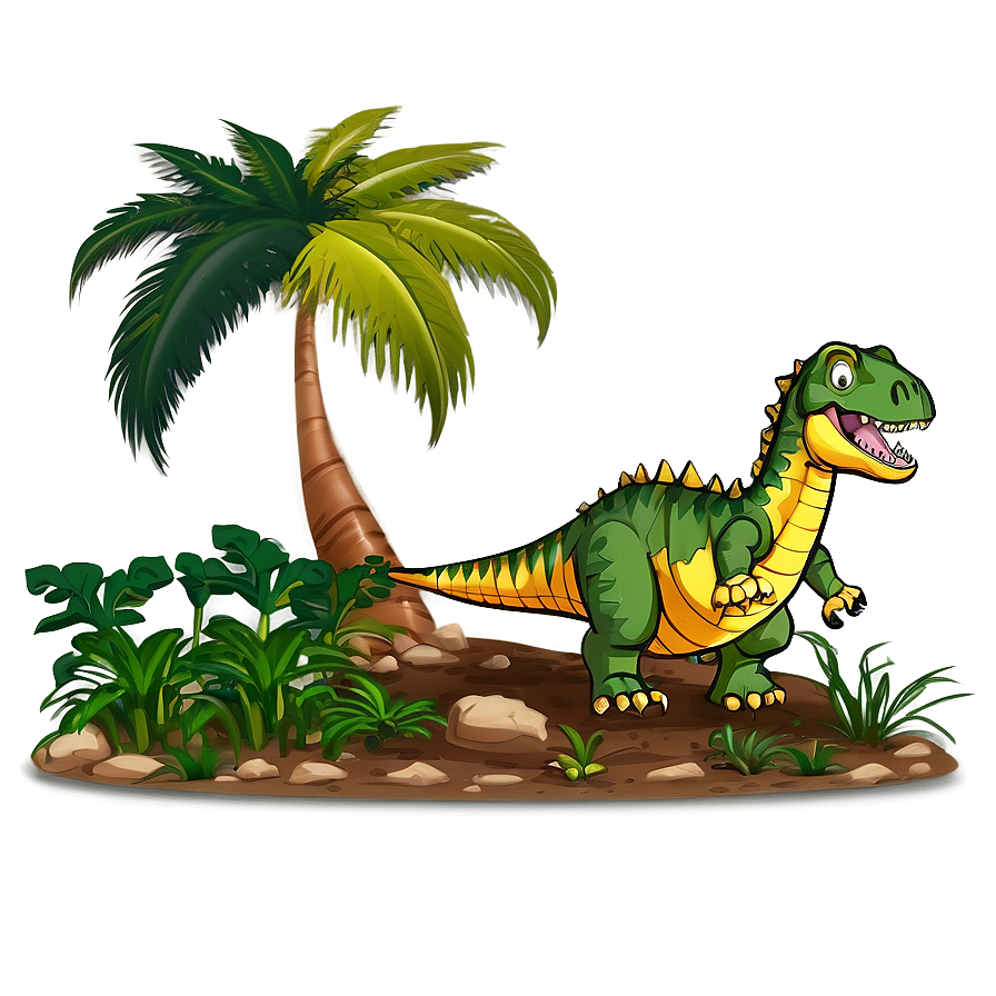 Dino In Jungle Scene Png 06122024