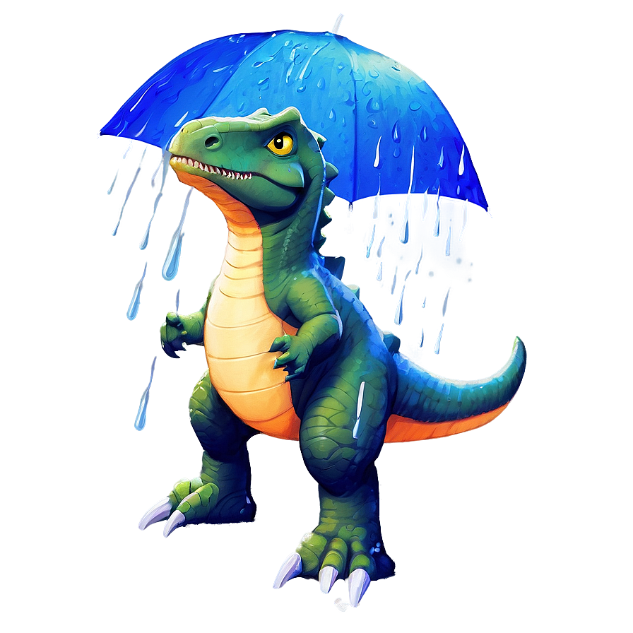 Dino In The Rain Png 22