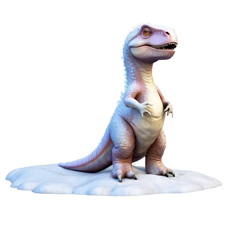 Dino In Winter Snow Png Hvg24