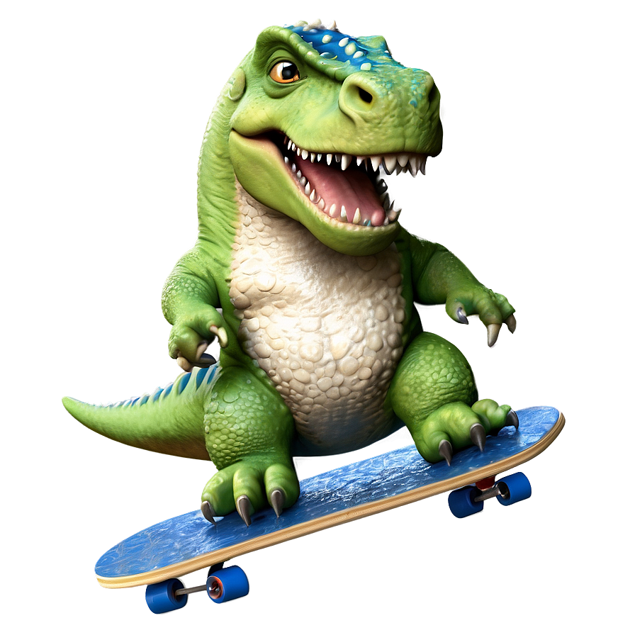 Dino On Skateboard Png 06122024