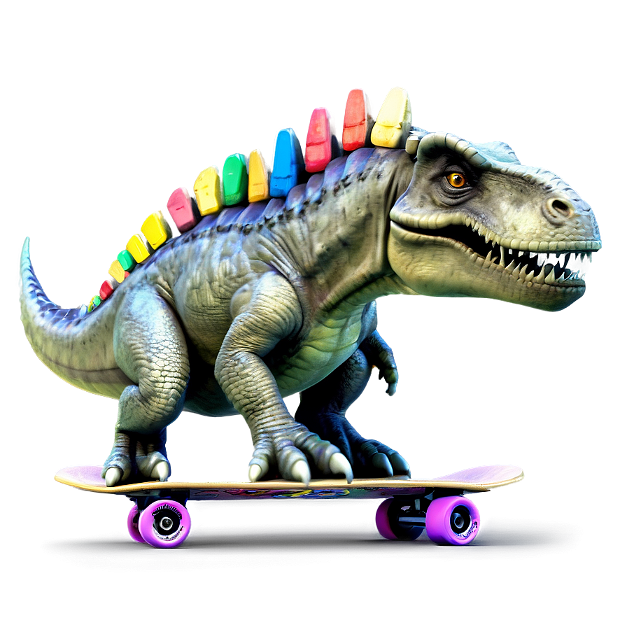 Dino On Skateboard Png 06122024