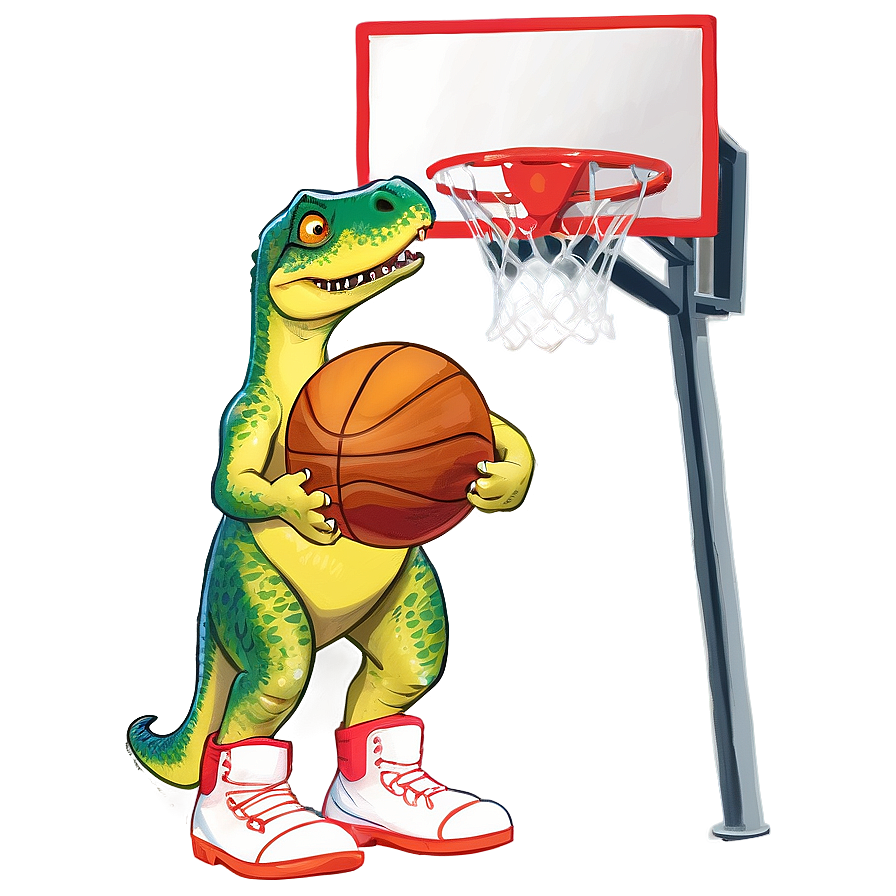 Dino Playing Basketball Png Mmt64