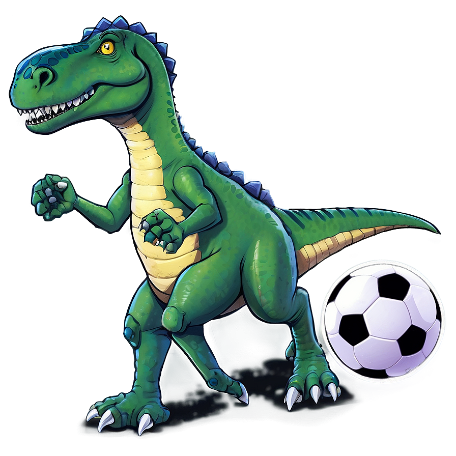 Dino Playing Soccer Png 53