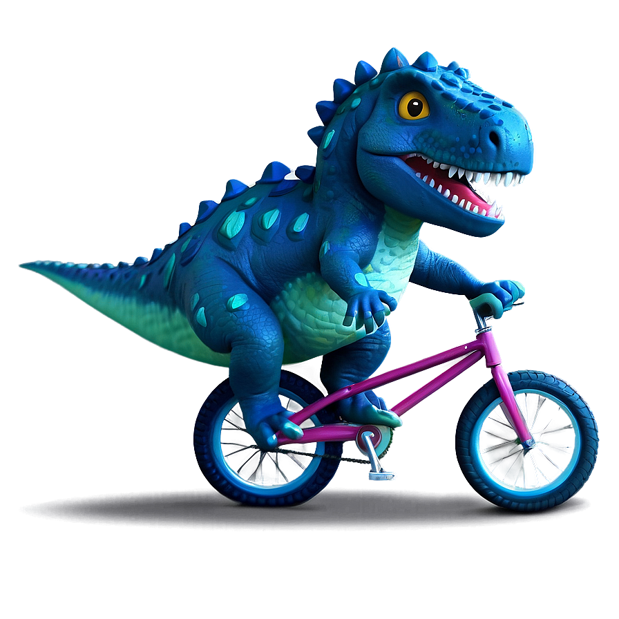 Dino Riding Bicycle Png Gyg20