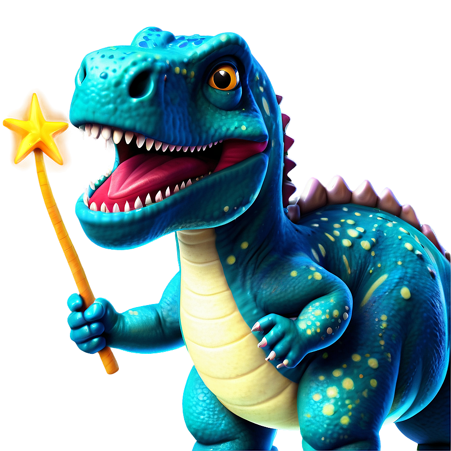 Dino With Magic Wand Png 28