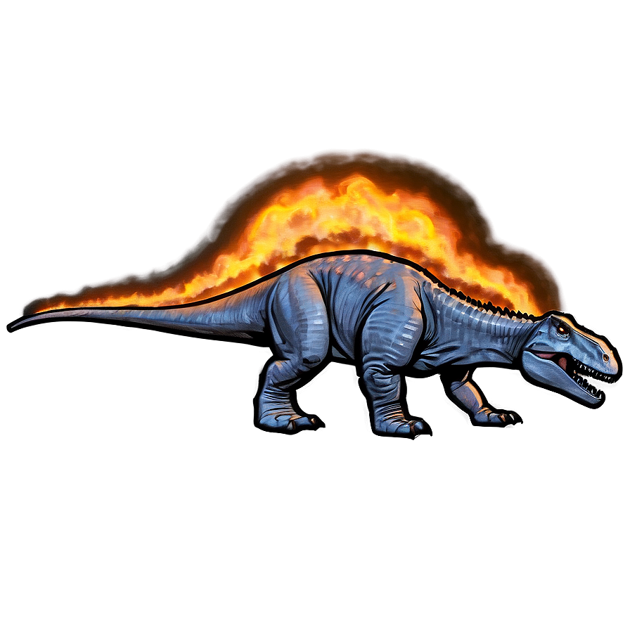 Dinosaur And Meteor Png Pjq