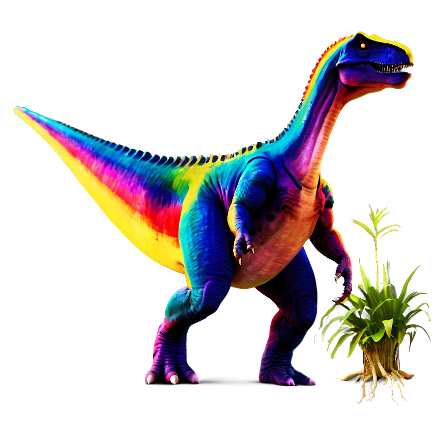 Dinosaur And Rainbow Png Rkl