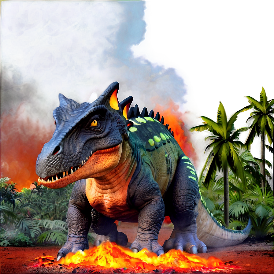 Dinosaur And Volcano Png 47