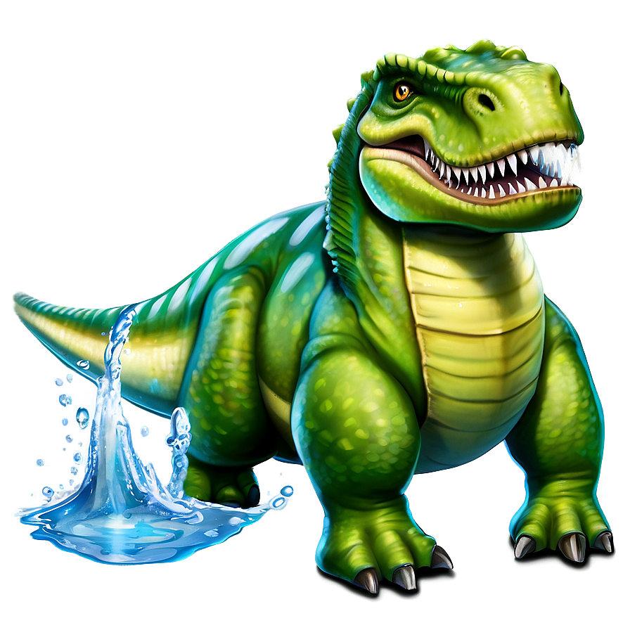 Dinosaur In Water Png 05032024