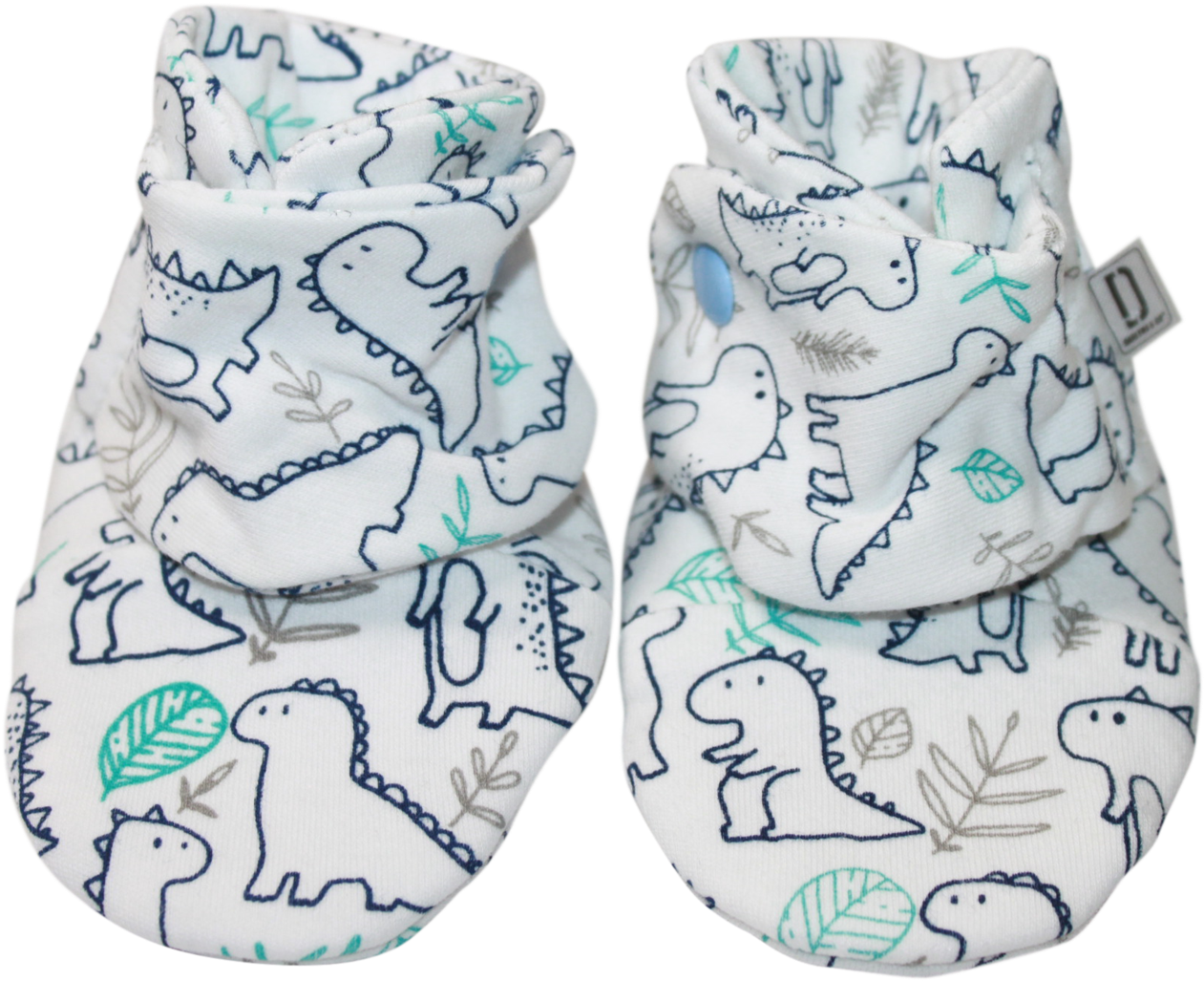 Dinosaur Print Baby Booties