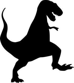 Dinosaur_ Silhouette_ Against_ Sky PNG with transparent background