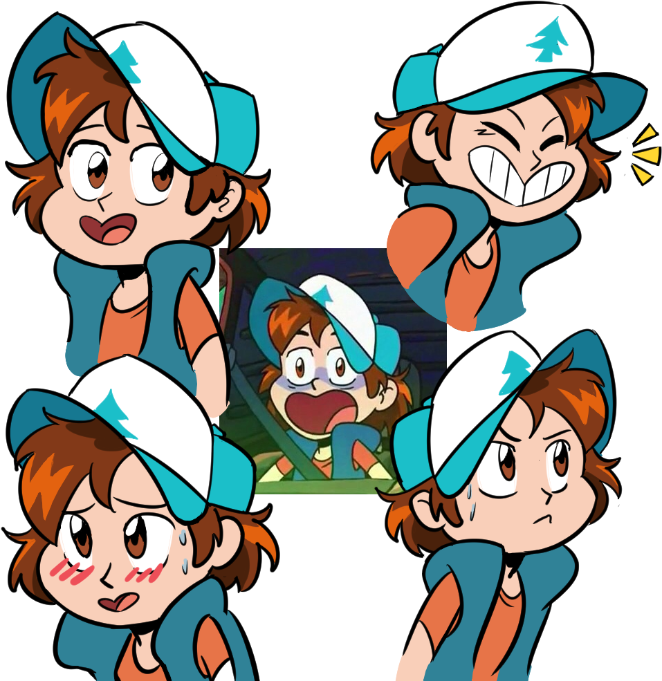 Dipper Pines Mabel Pines Social Group Cartoon Male - Gravity Falls Dipper Anime, HD Png Download PNG with transparent background