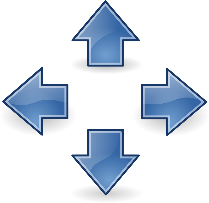Free Tango Style Arrows Blue - Up Down Left Right Png, Transparent Png PNG with transparent background