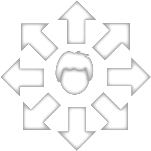 Directional Arrowsand Apple Center PNG with transparent background