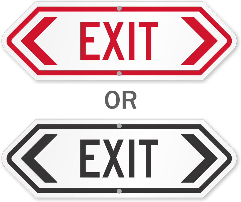 Directional Exit Signs Comparison