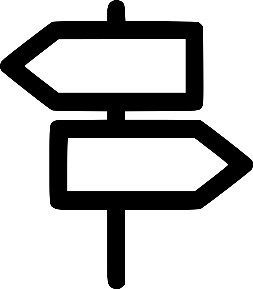 Directional Signpost Vector PNG with transparent background