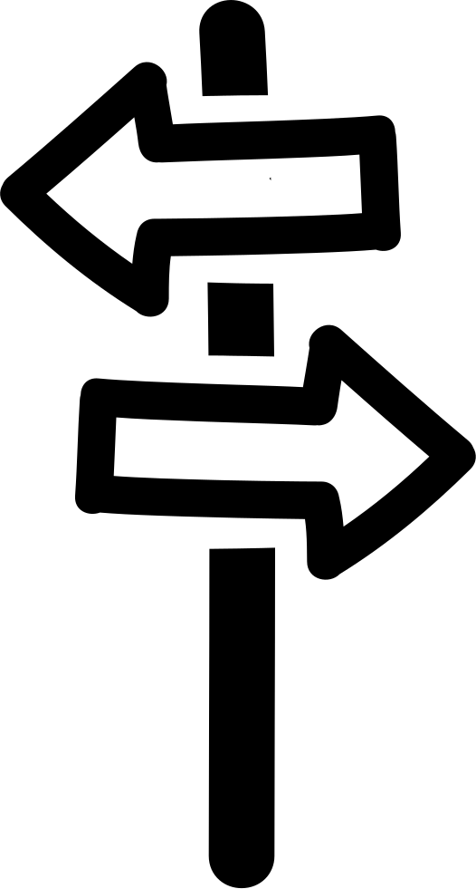 Directional Signpost Vector PNG with transparent background