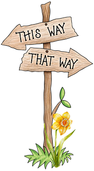 Directional Wooden Signs Illustration