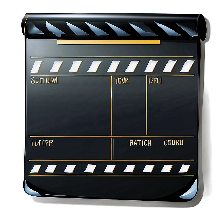 Director's Film Slate Clipart Png 06262024