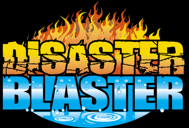 Disaster Blaster_ Flame Water Logo PNG image with a transparent background, free high-resolution download