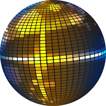 Disco Ball Sparkle PNG with transparent background