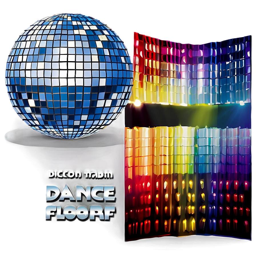 Disco Balland Colorful Dance Floor