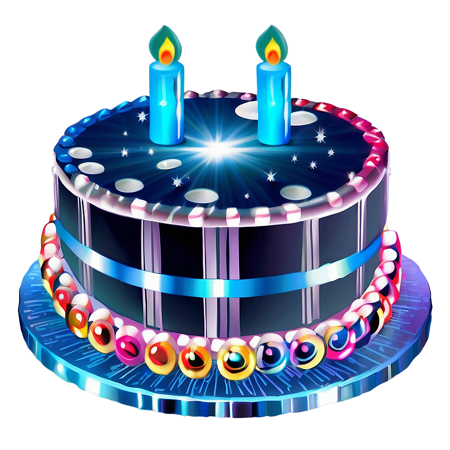 Disco Theme Birthday Cake Png 06202024